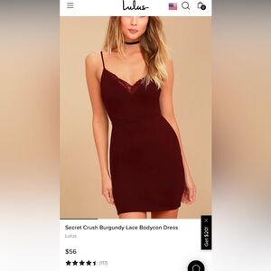 Lulu's Burgundy cocktail dress